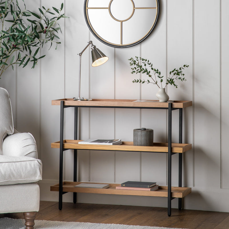 Parlour Display Unit Black / Natural lifestyle