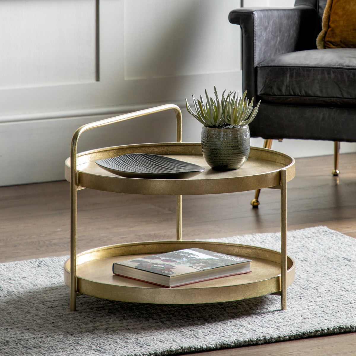 Beacon Coffee Table Gold lifestyle