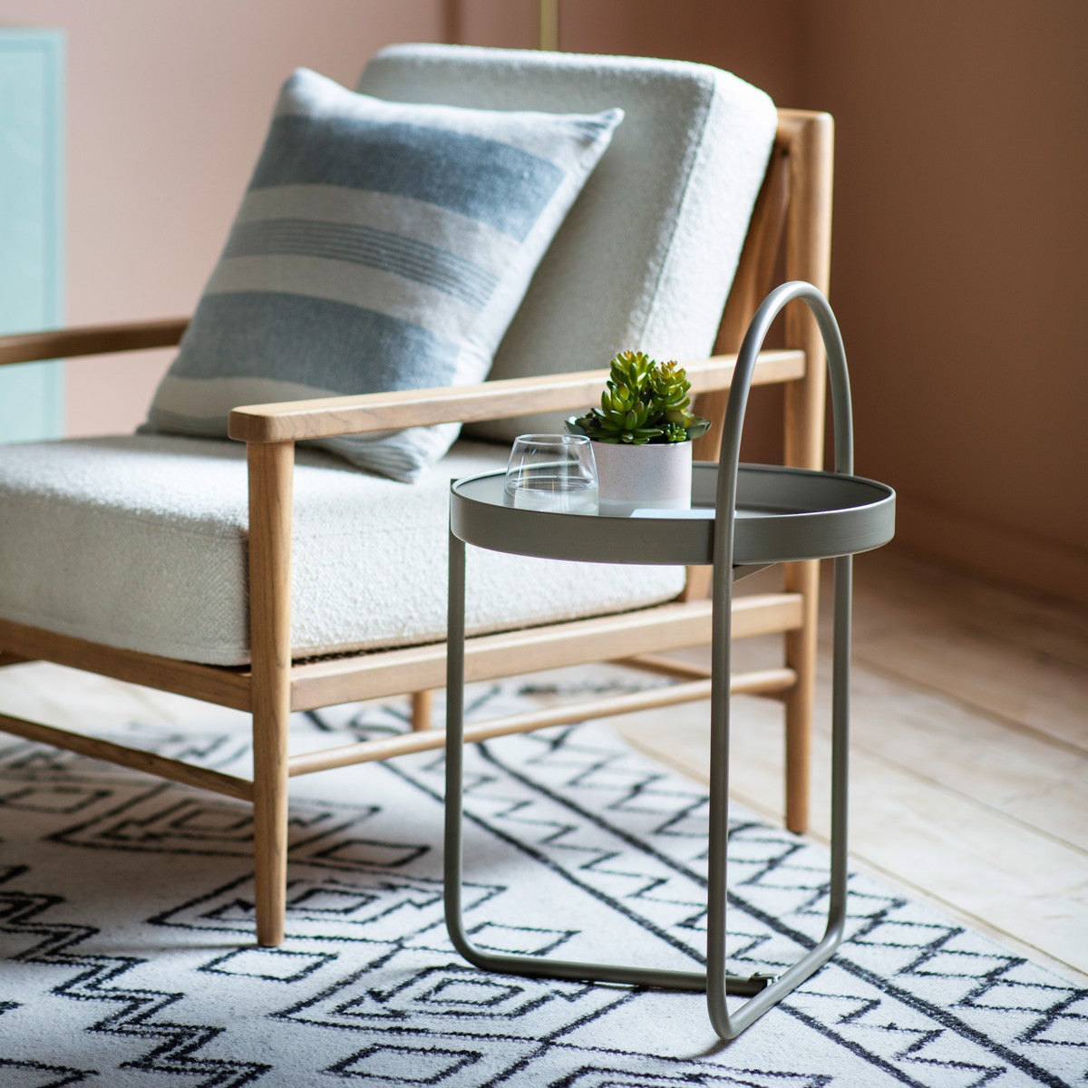 Sunstone Side Table Latte lifestyle