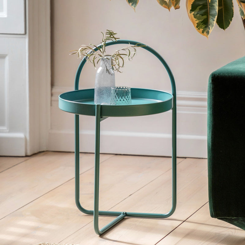 Sunstone Side Table Teal lifestyle