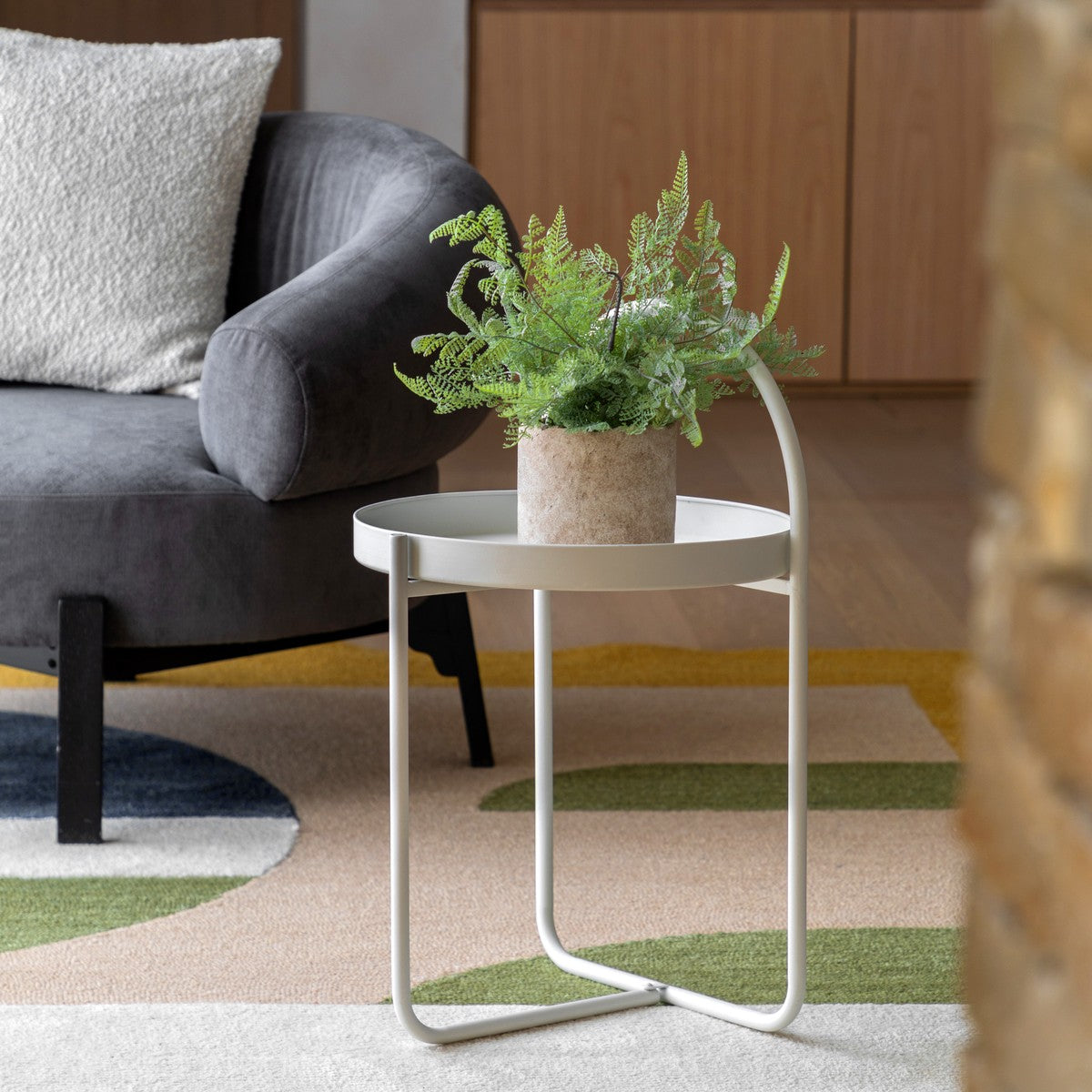 Sunstone Side Table White lifestyle
