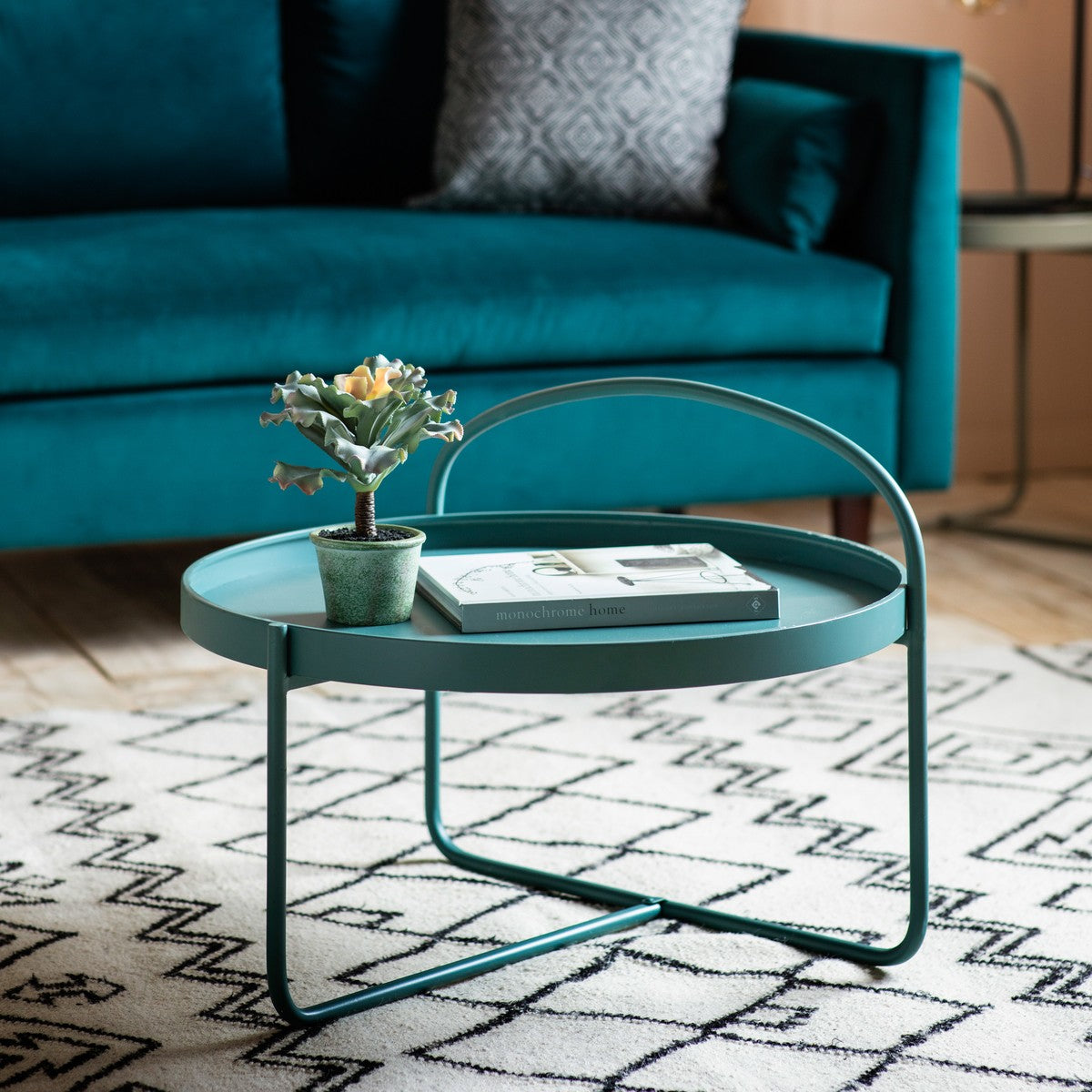 Sunstone Coffee Table Teal lifestyle