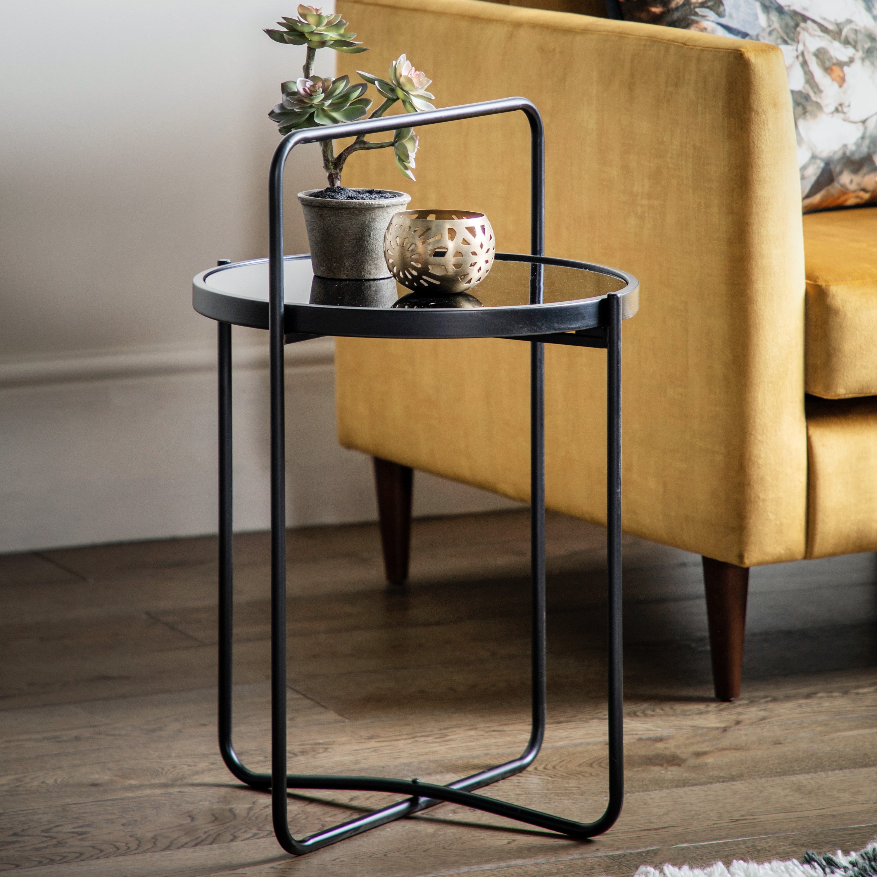 Clove Side Table Black lifestyle