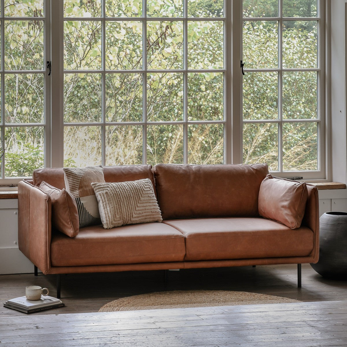 Fulham Sofa Brown Leather lifestyle