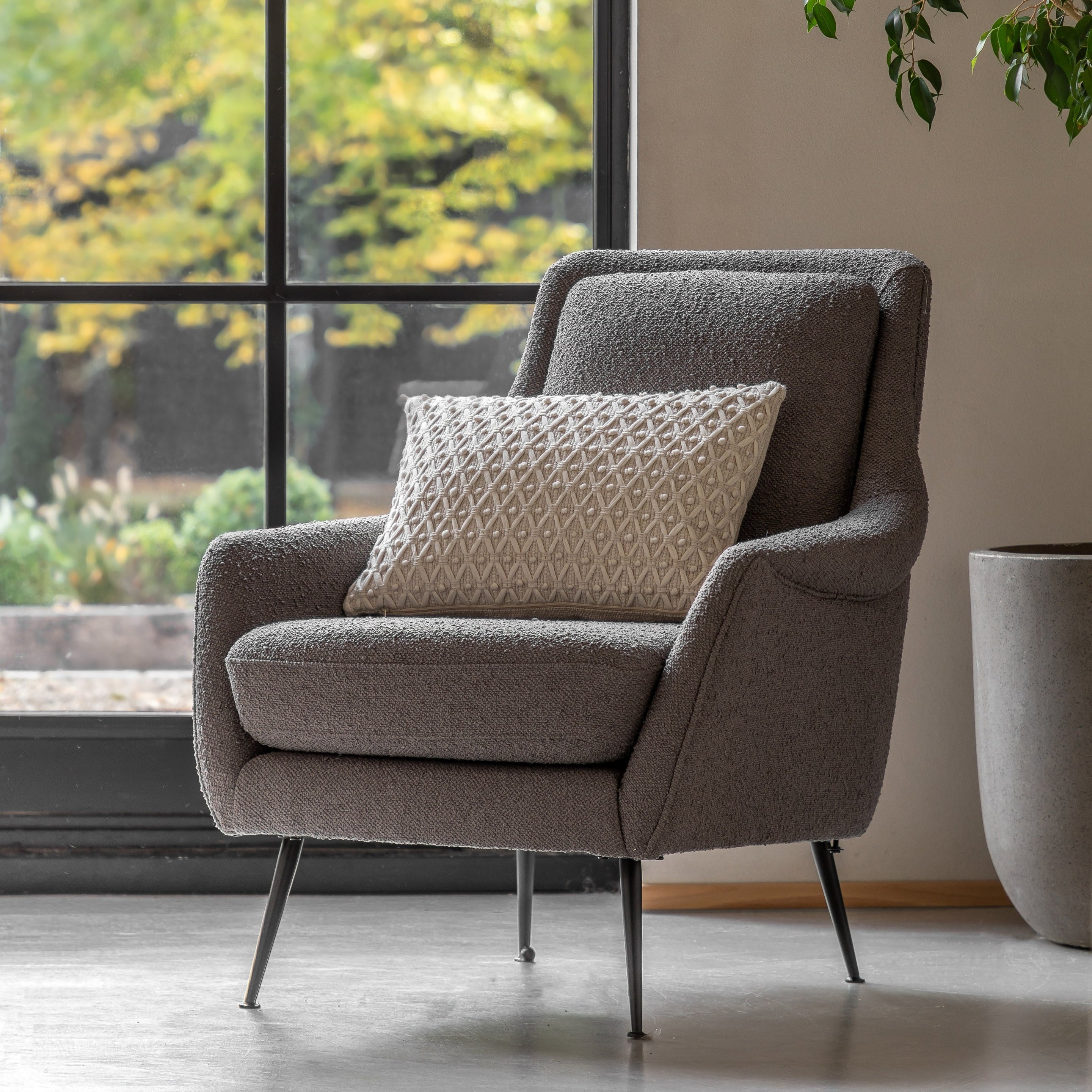 Mayfair Armchair Dark Grey lifestyle