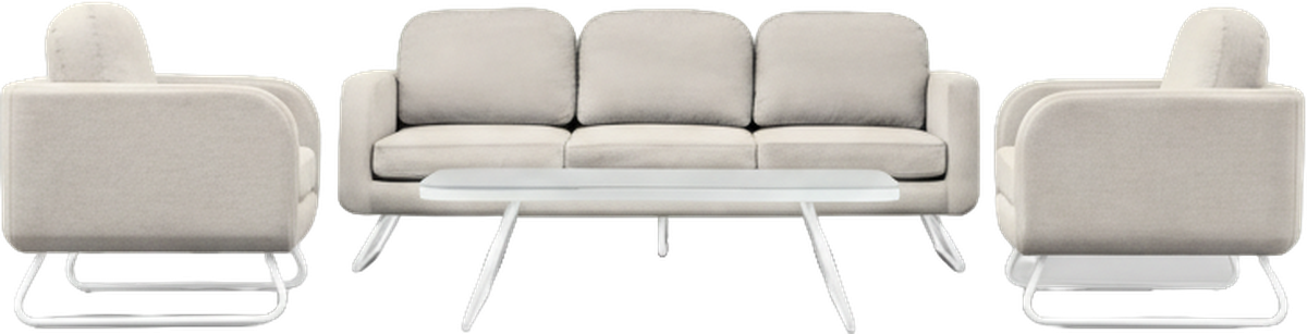 Amalfi Coast 5 Seater Outdoor Lounge Set Linen
