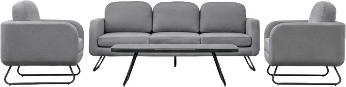 Amalfi Coast 5 Seater Outdoor Lounge Set Slate