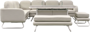 Amalfi Coast Rectangular Outdoor Dining Set Linen