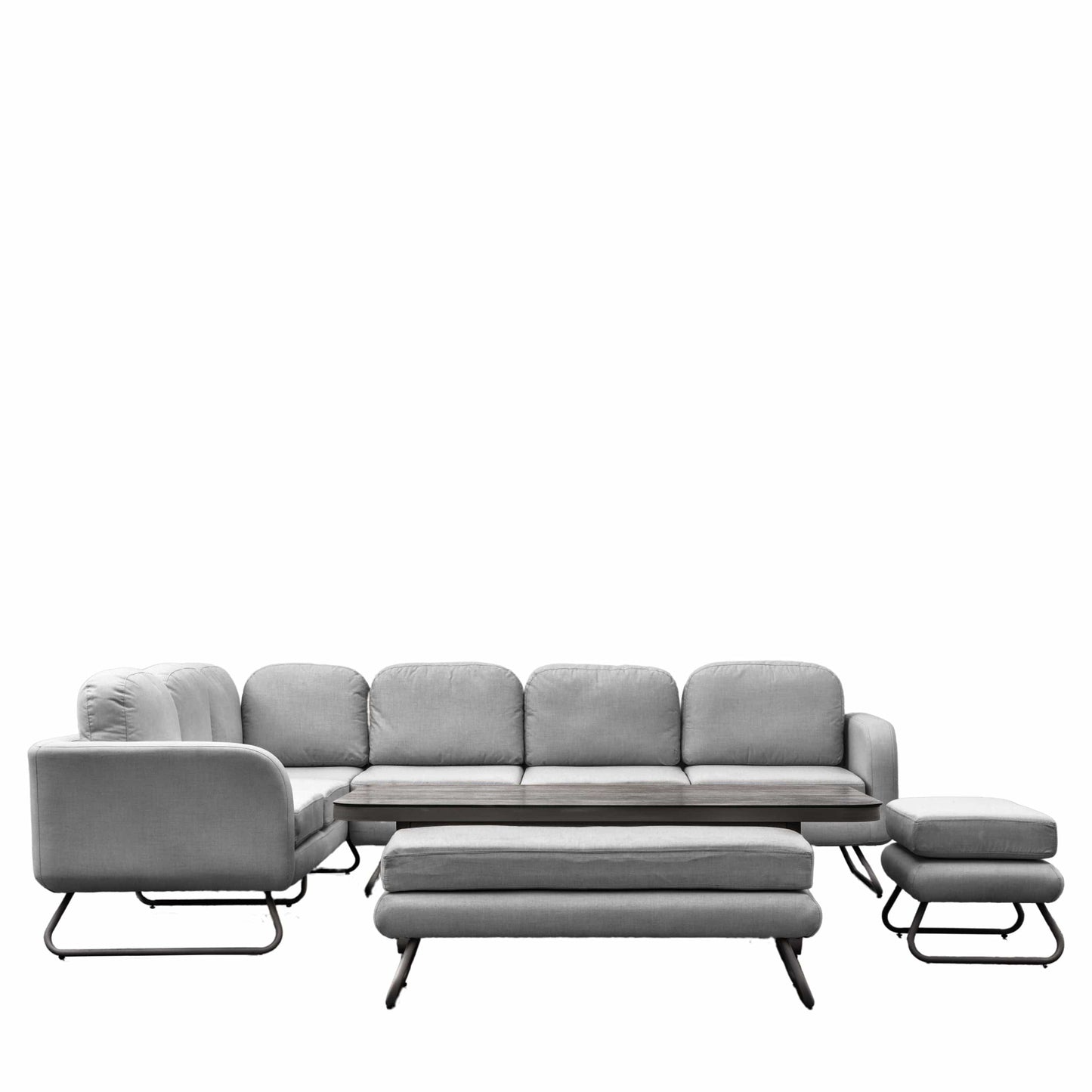 Ancona Rectangle Dining Set Rising Table Slate Gallery Direct Homebound