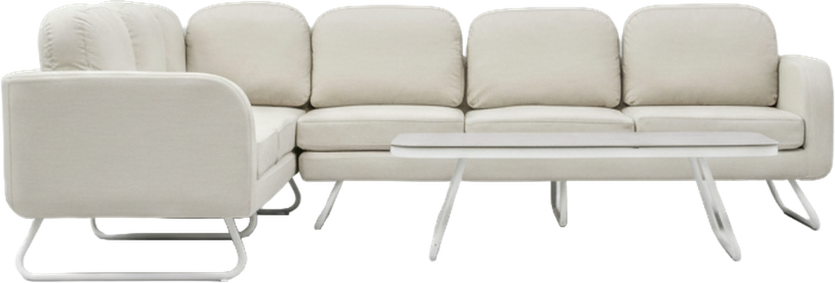 Amalfi Coast Corner Outdoor Lounge Set Linen