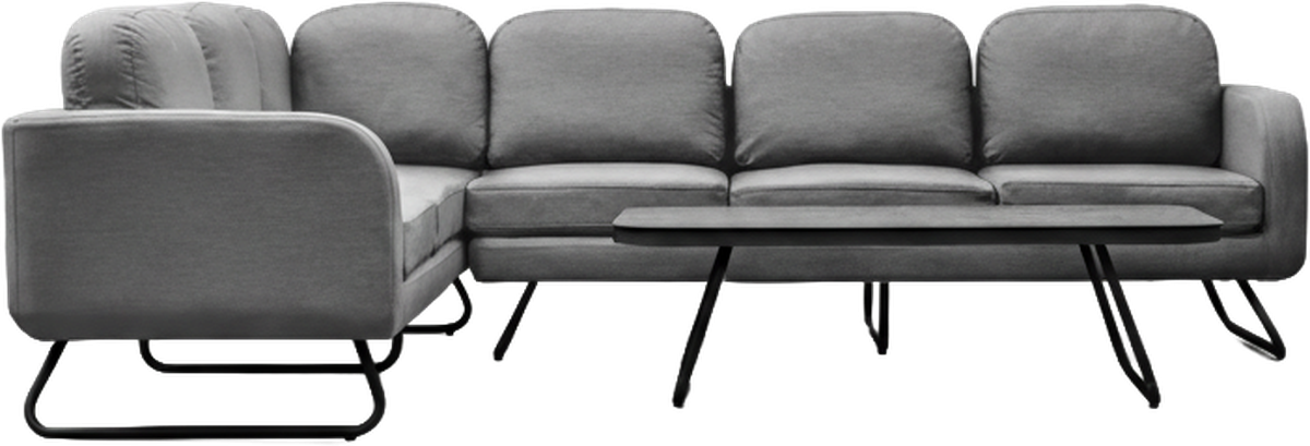 Amalfi Coast Corner Outdoor Lounge Set Slate