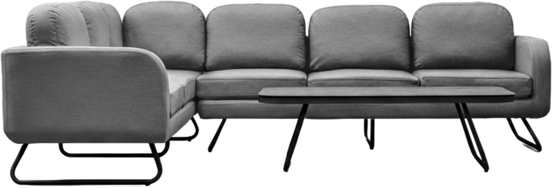 Amalfi Coast Corner Outdoor Lounge Set Slate
