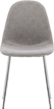 Cantilever Dining Chair Chrome/Light Grey
