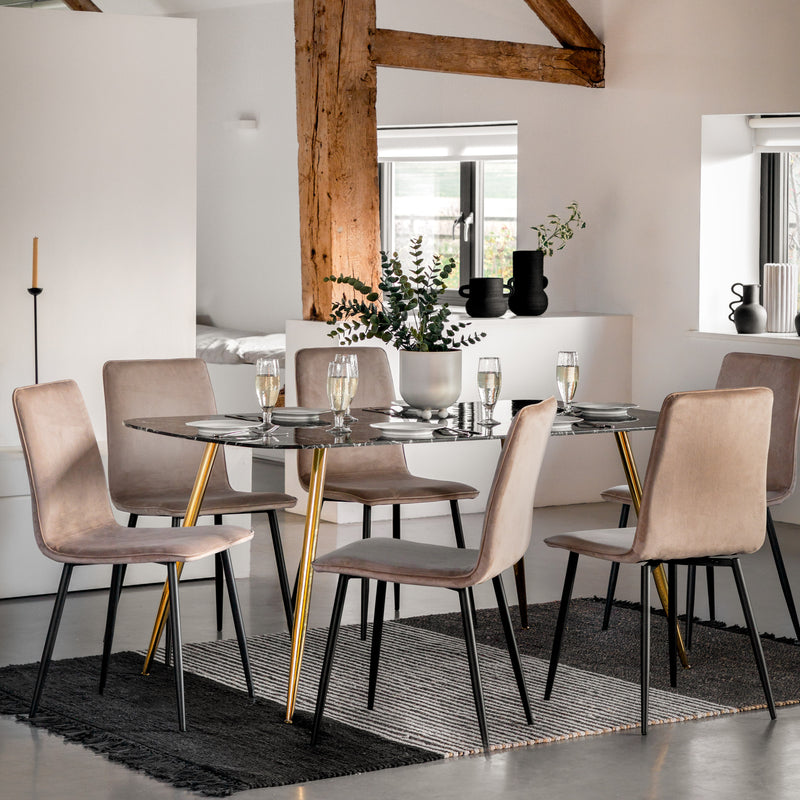 Blueprint Dining Table Black/Gold lifestyle
