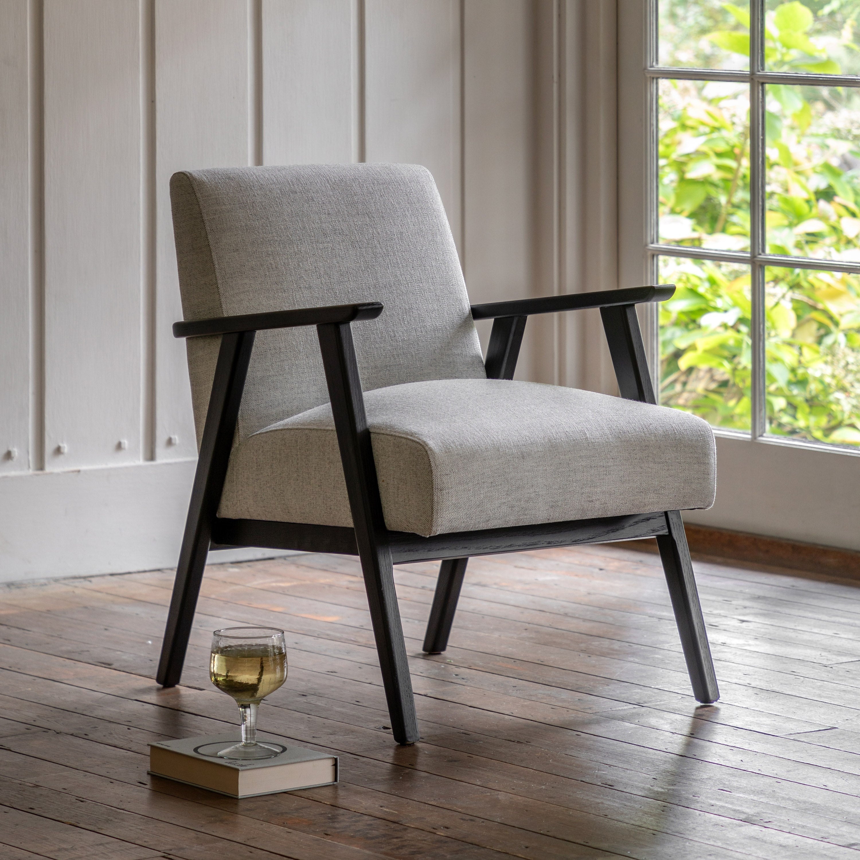 Porthcurno Armchair Stone lifestyle