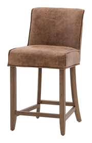Viking Stool Brown Leather