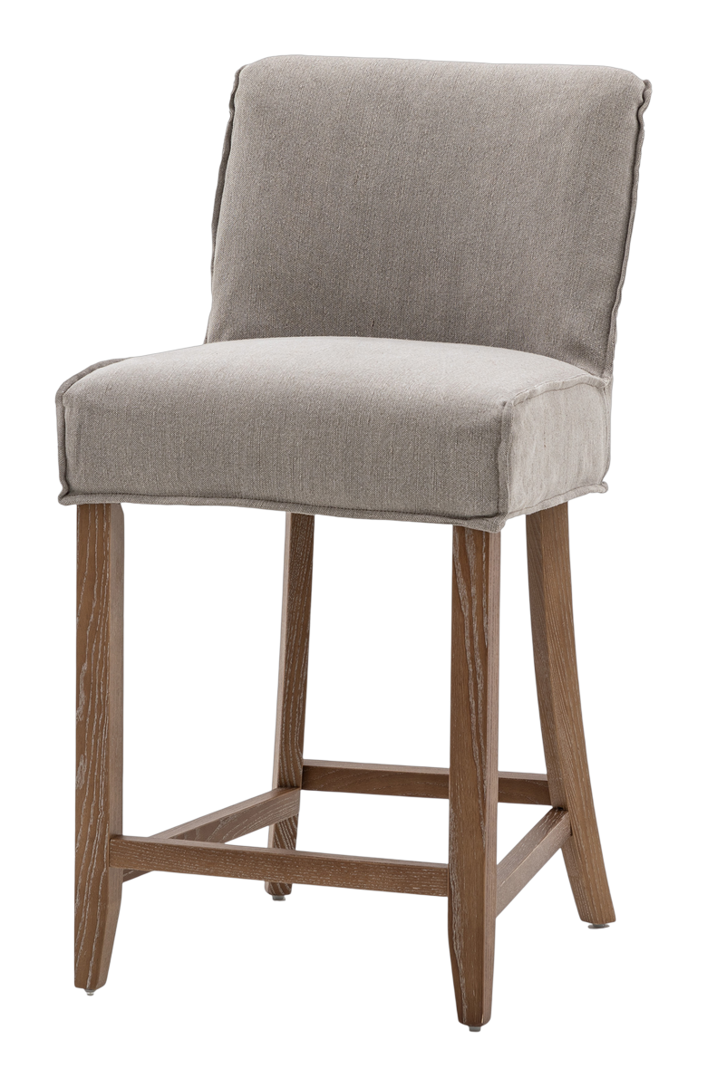Viking Stool Grey Linen