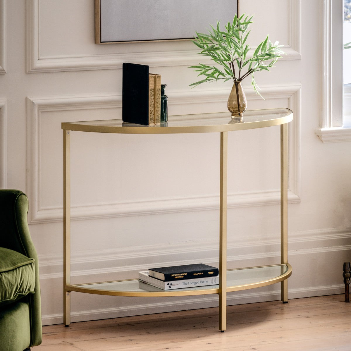Coltrane Console Table Champagne lifestyle