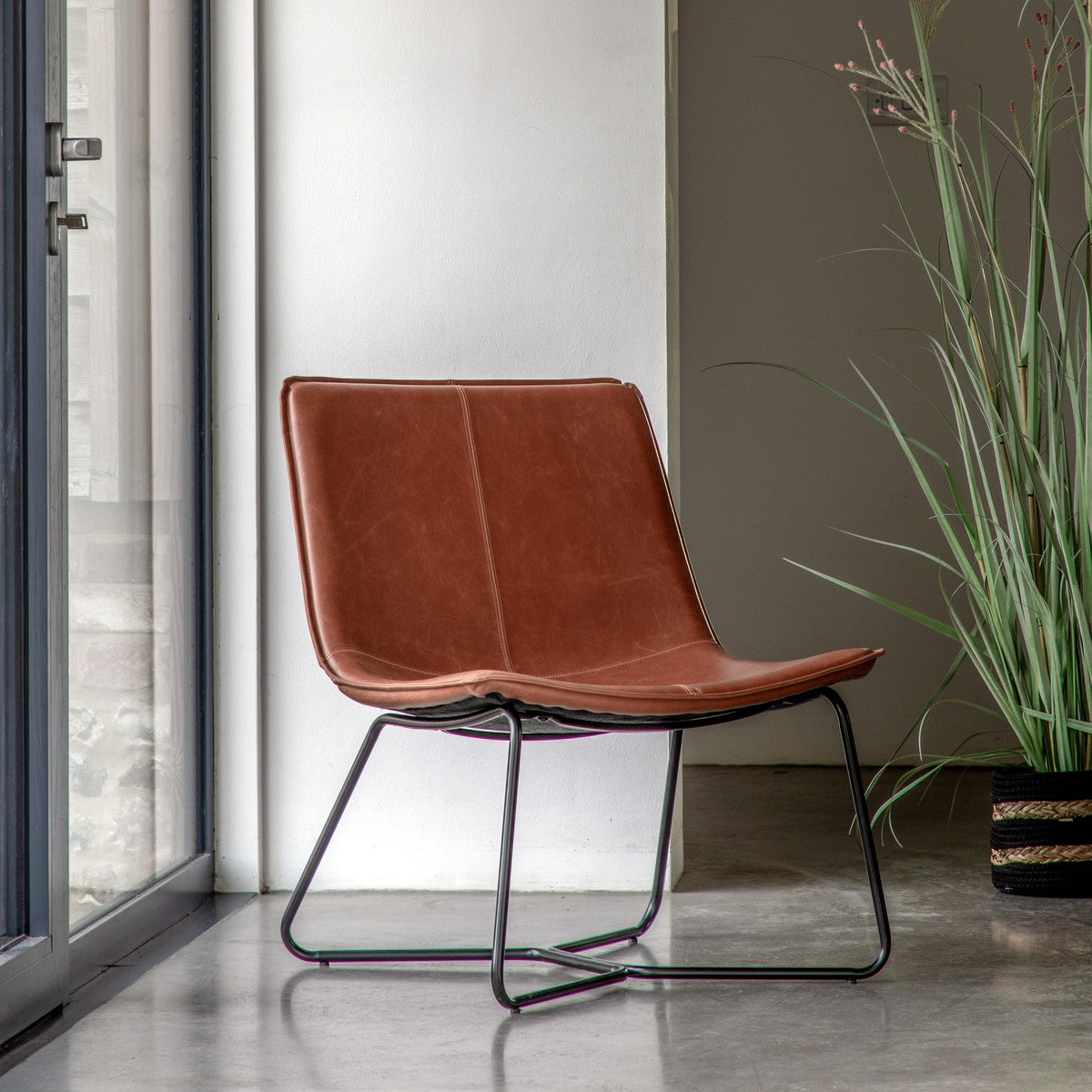 Edison Accent Chair Brown lifestyle