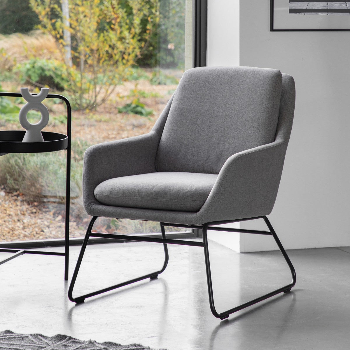 Lyon Accent Chair Grey lifestyle