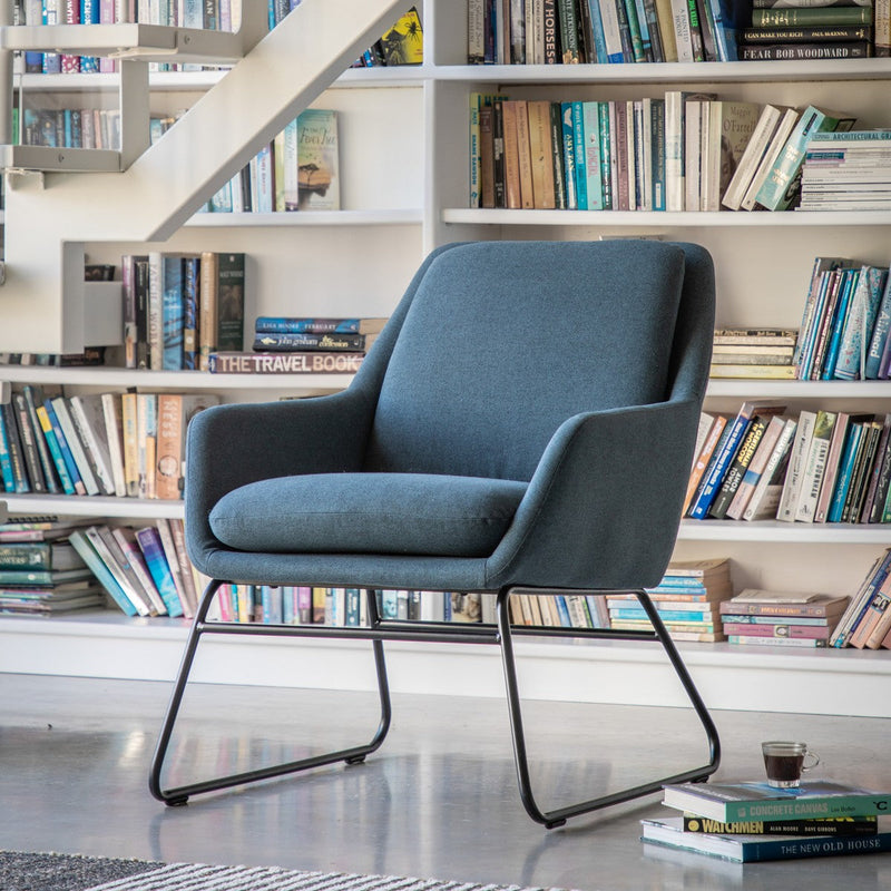 Lyon Accent Chair Midnight lifestyle