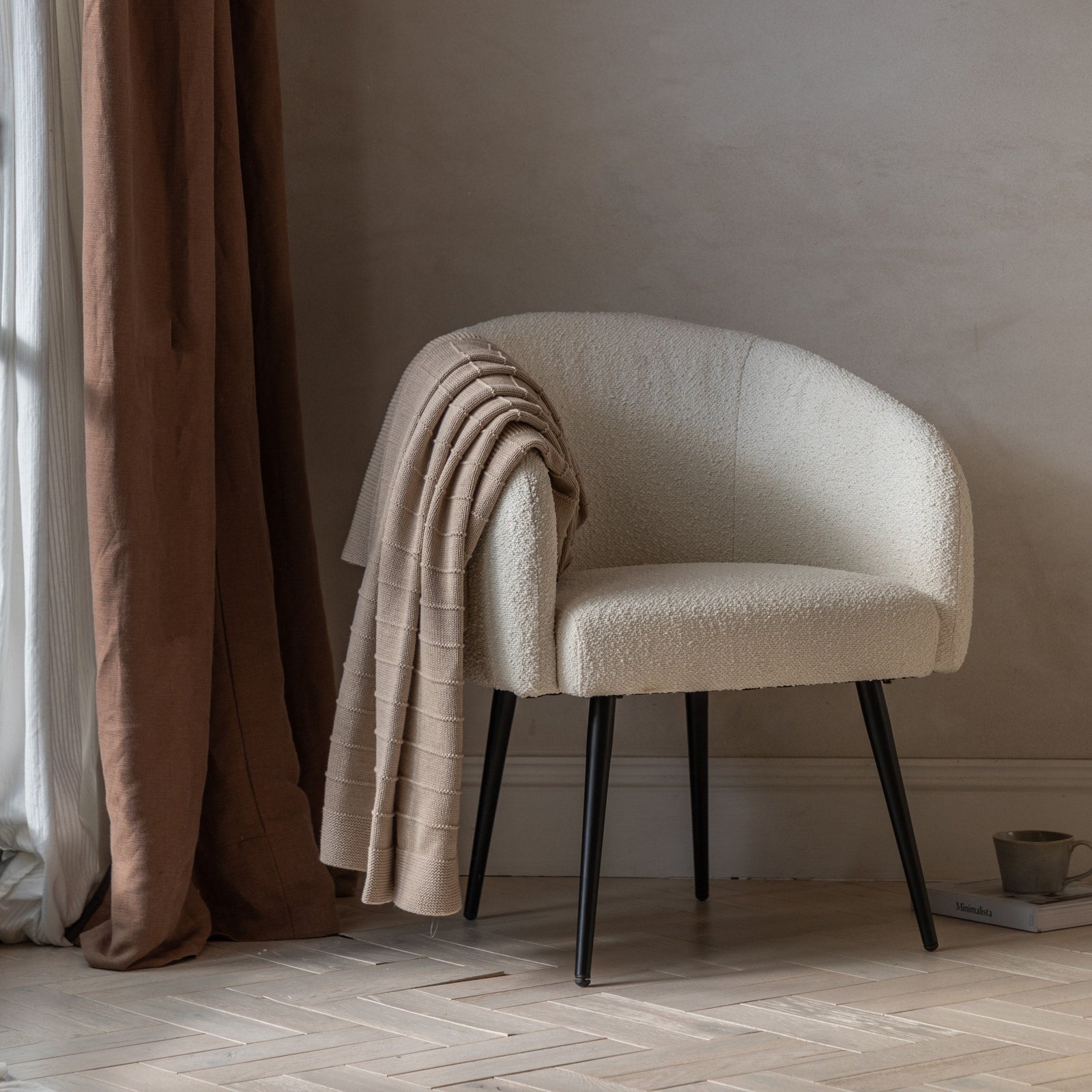 Graphite Tub Chair Off White lifestyle