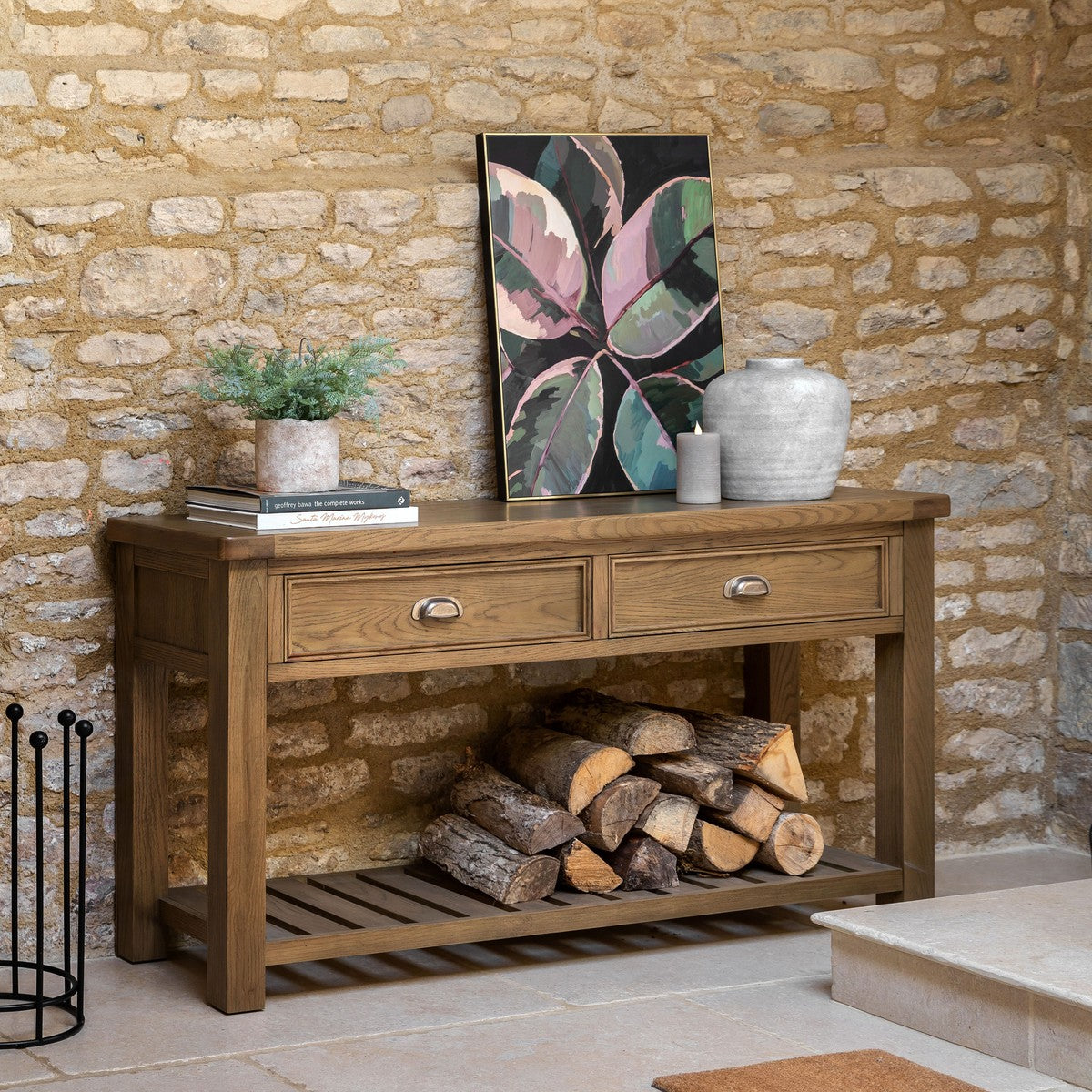 Basquiat Console Table 2 Drawer lifestyle