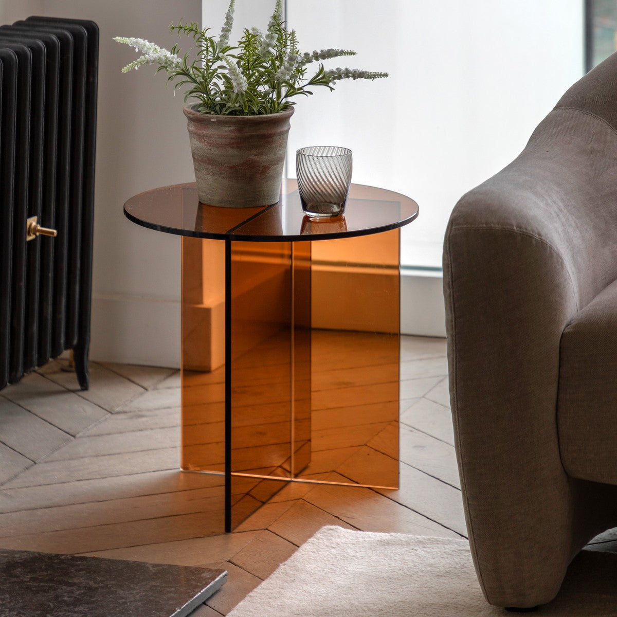 Gehry Side Table Bronze lifestyle