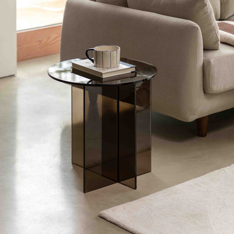 Gehry Side Table Charcoal lifestyle
