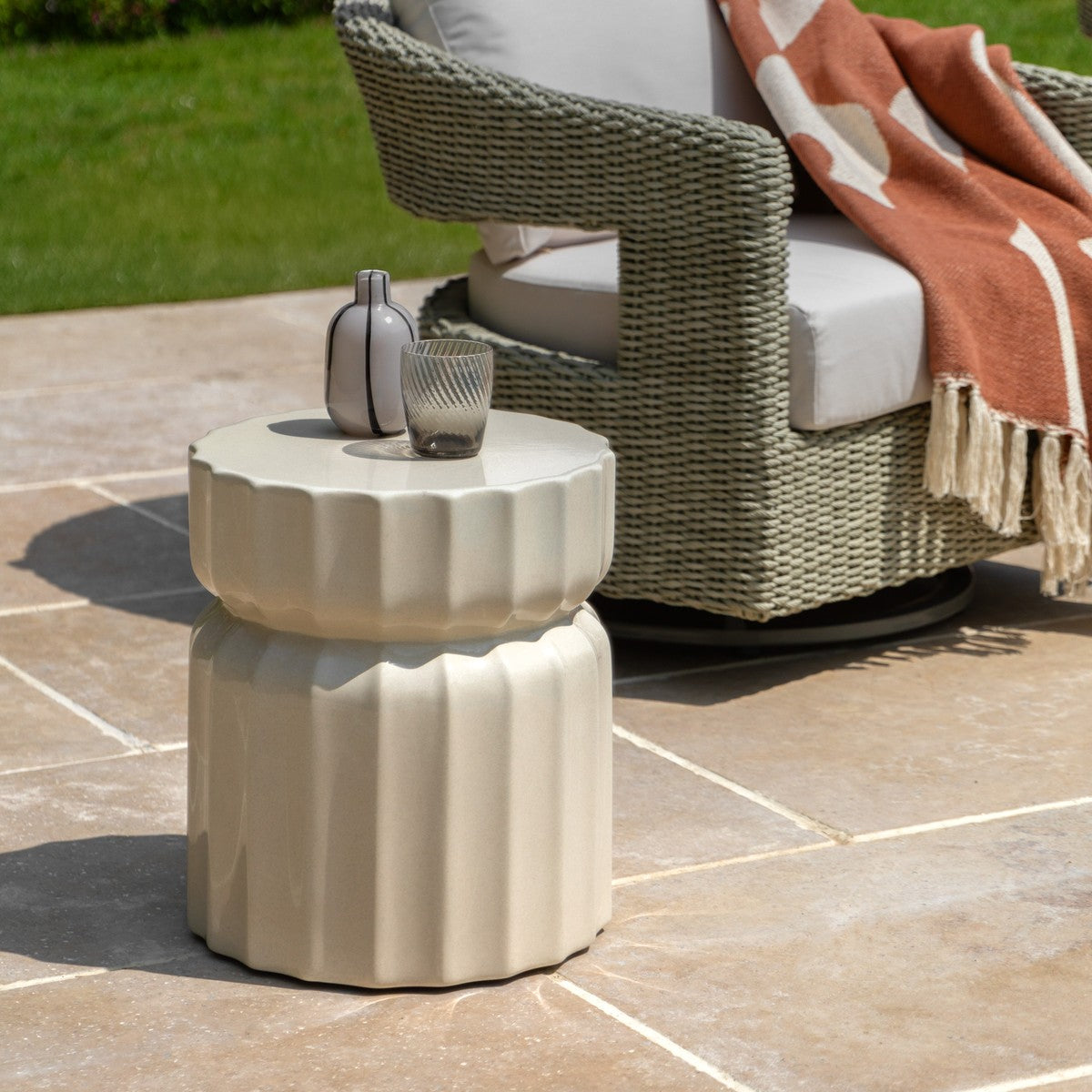 Freya Side Table Cream lifestyle