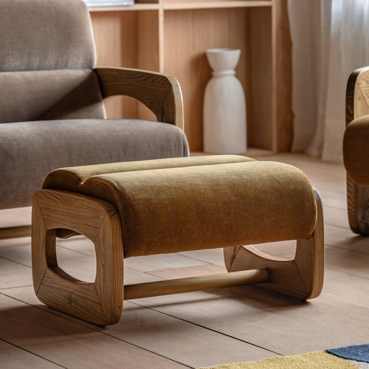 Malmo Footstool Golden lifestyle