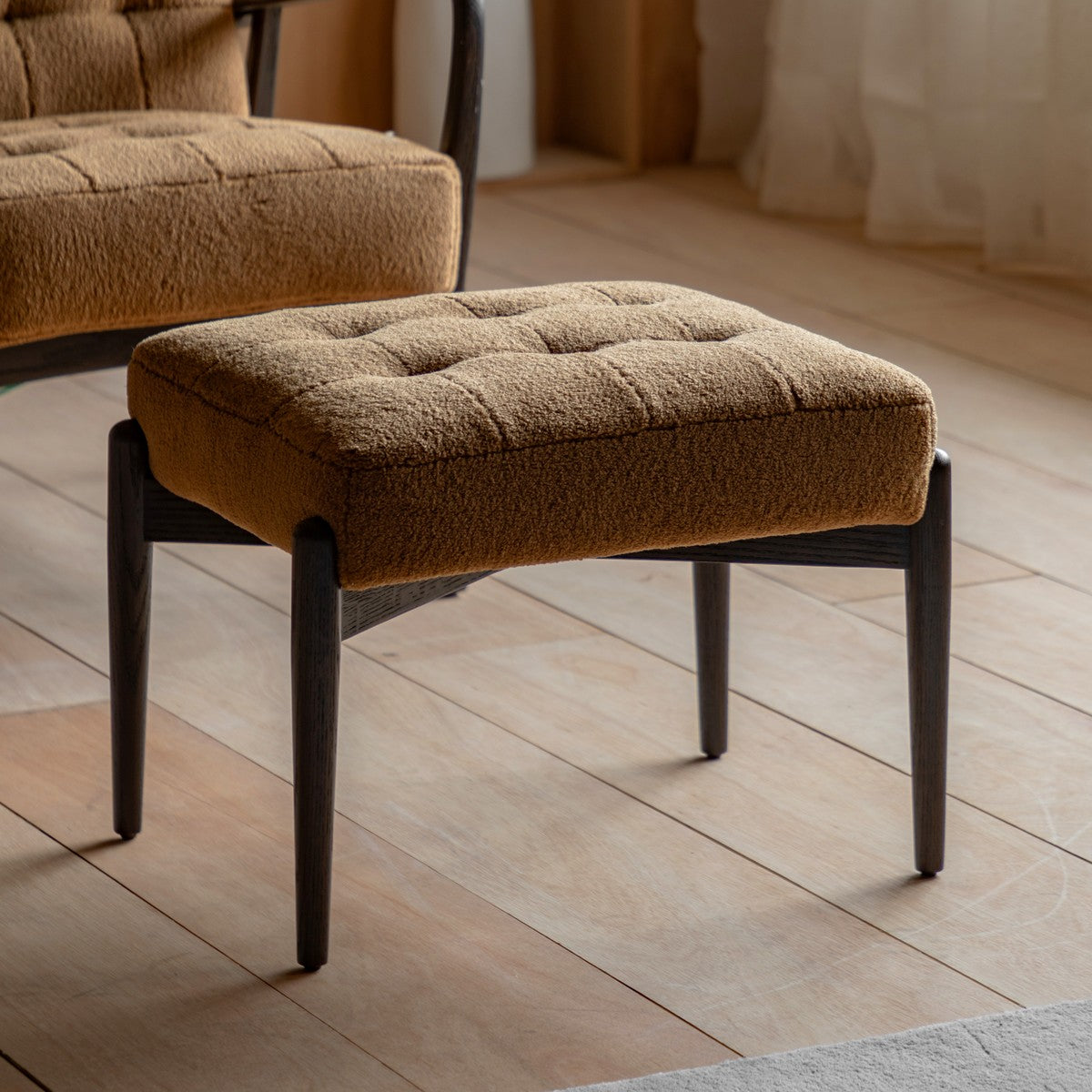 Fern Footstool Ochre lifestyle