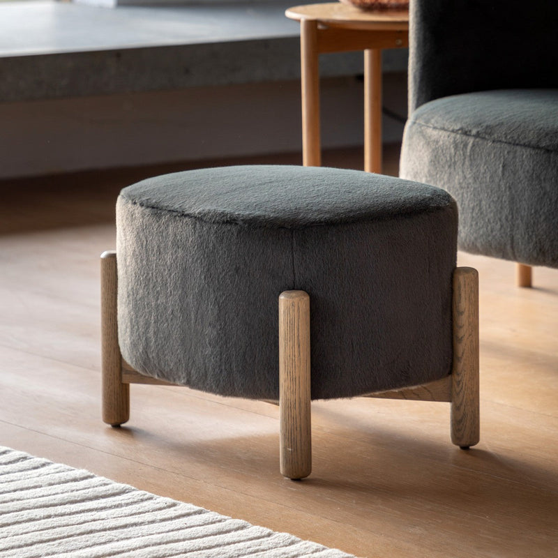 Fugue Footstool Graphite lifestyle