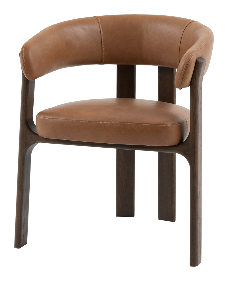 Copenhagen Dining Chair Brown Leather