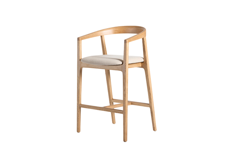 Cash Bar Stool — Linen Oatmeal