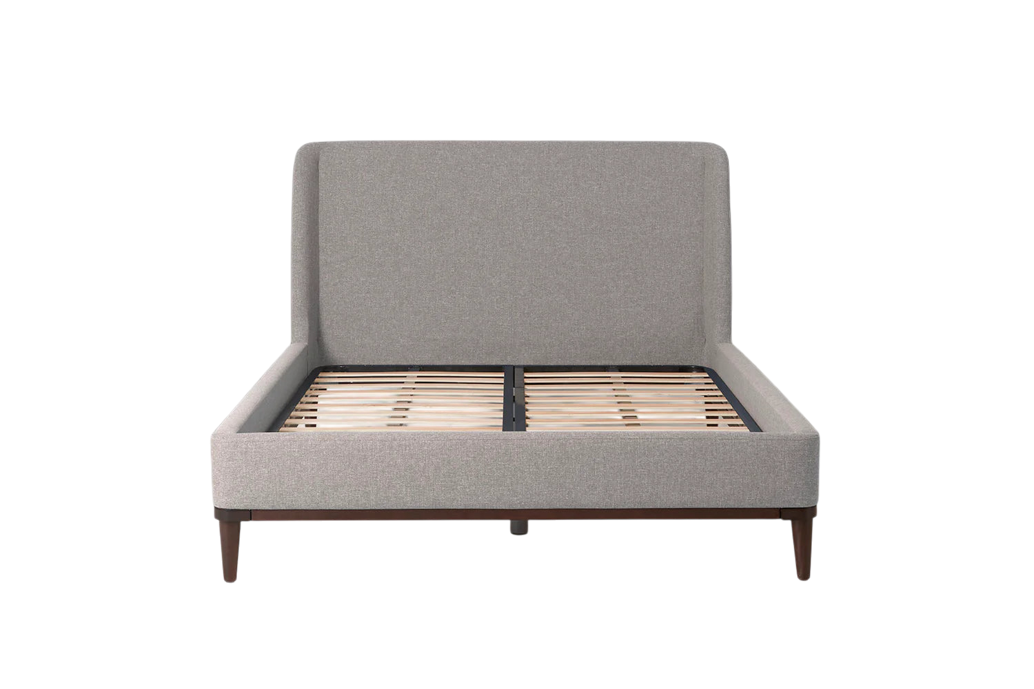 Ava Double Bed — Linen Natural