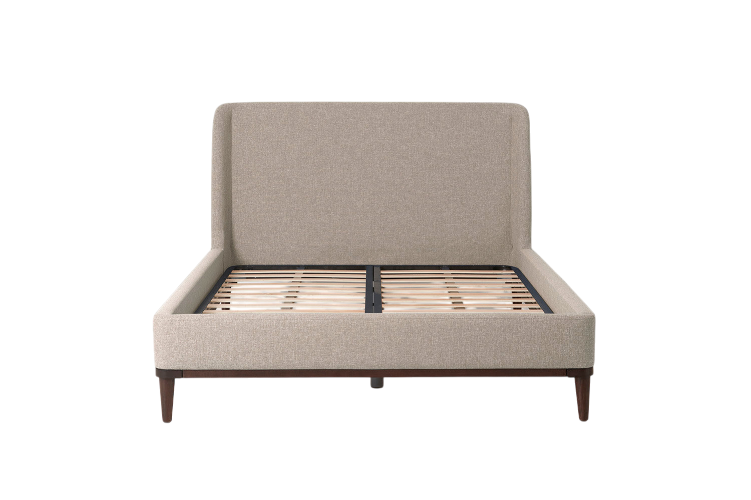 Ava Double Bed — Linen Pumice