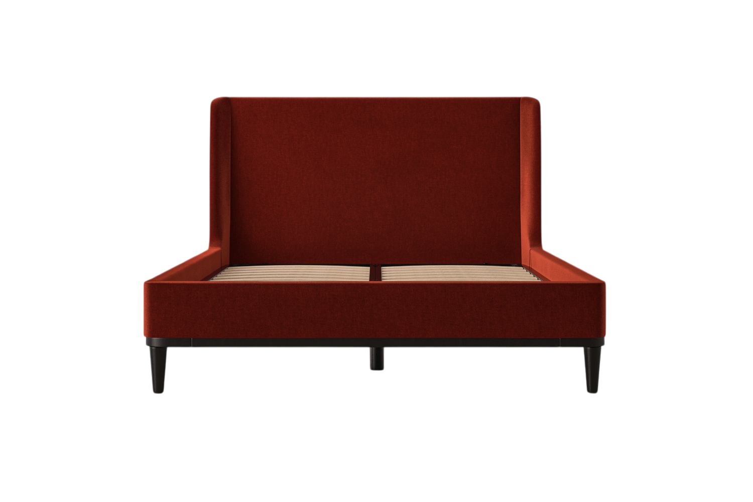 Ava Double Bed — Mottled Velvet Harissa