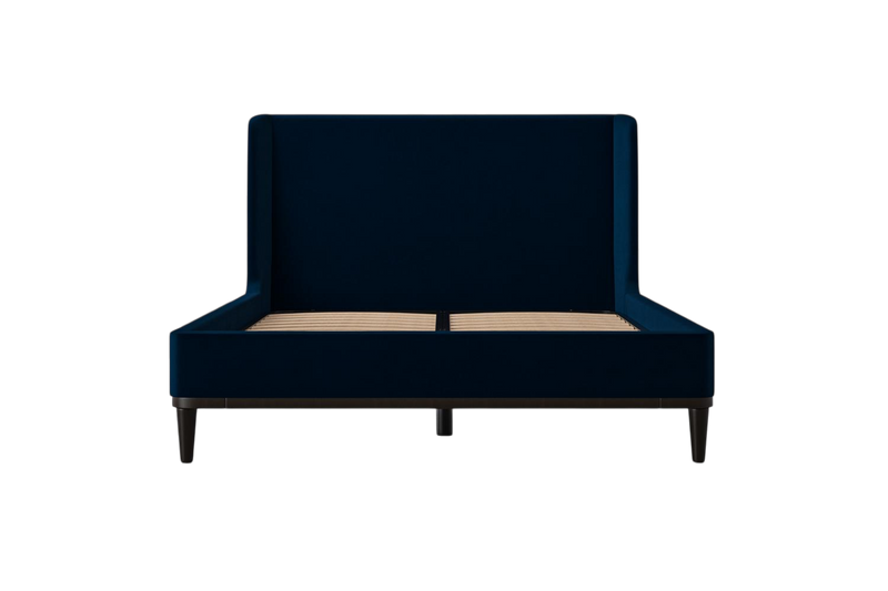 Ava Double Bed — Velvet Indigo