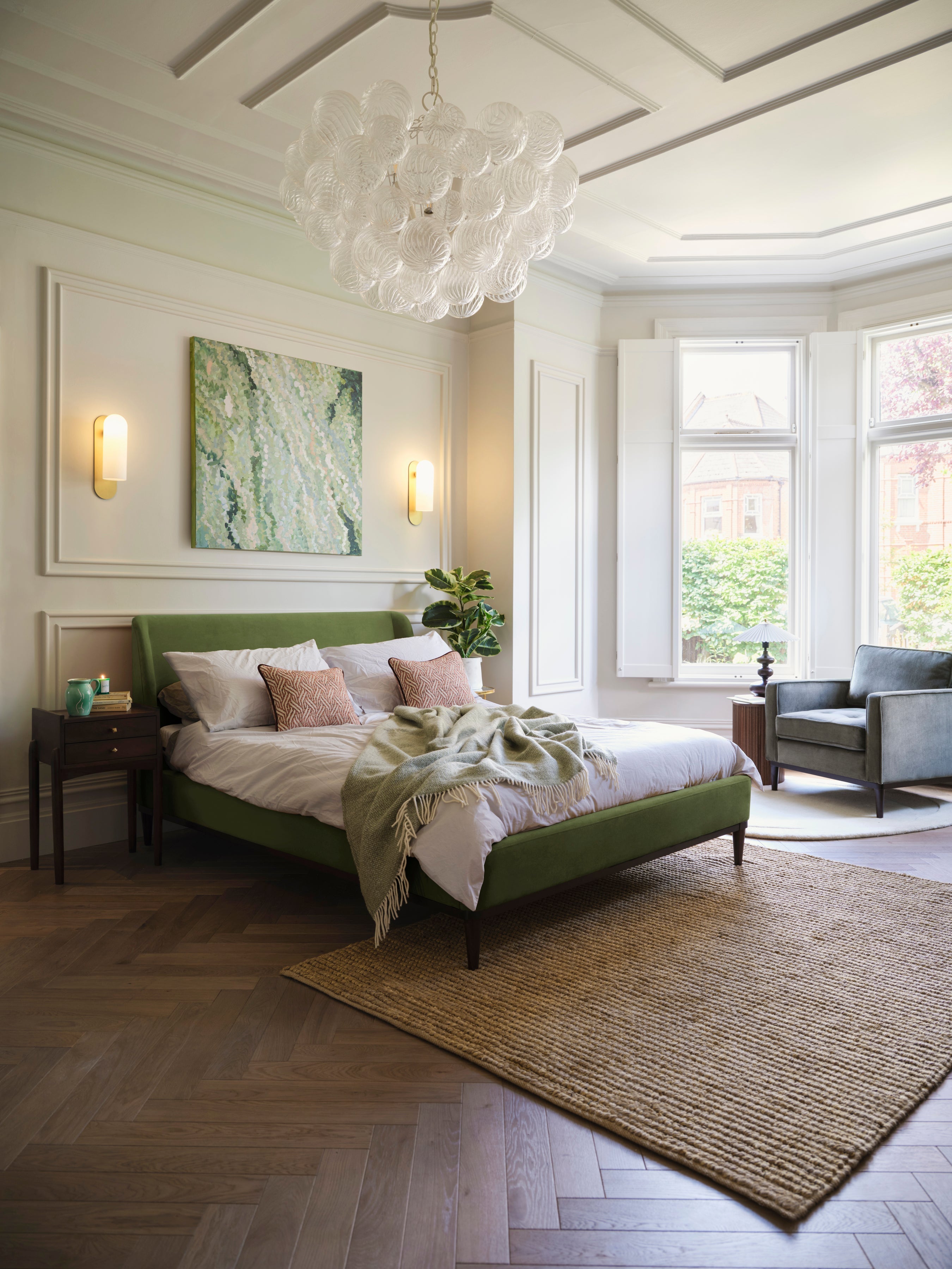 Ava Double Bed Velvet Vine lifestyle