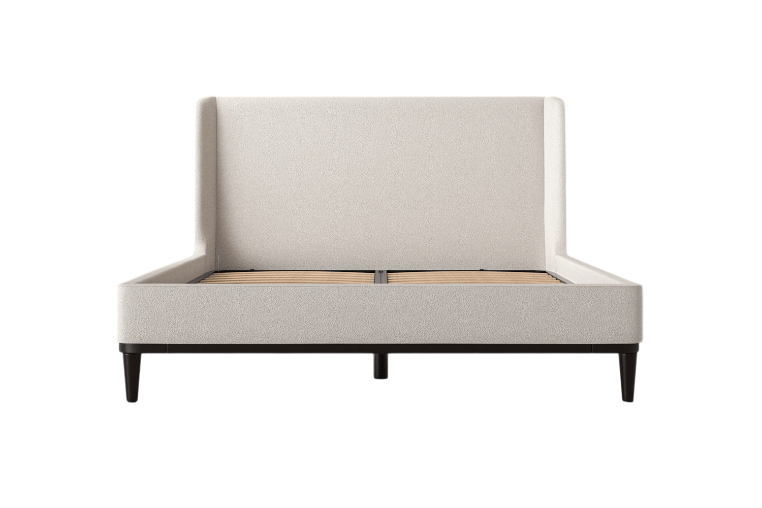 Ava King Bed — Boucle Ivory