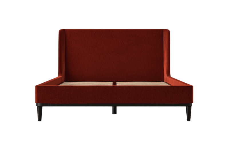 Ava King Bed — Mottled Velvet Harissa