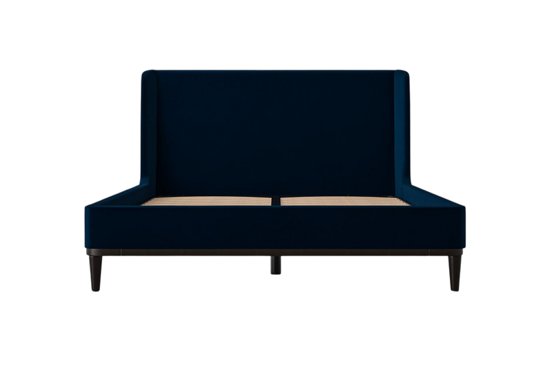 Ava King Bed — Velvet Indigo