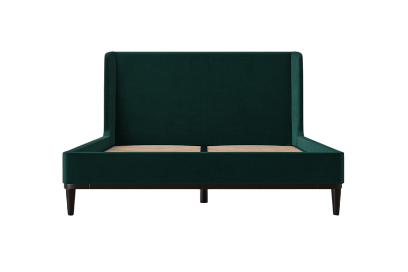 Ava King Bed — Velvet Kingfisher