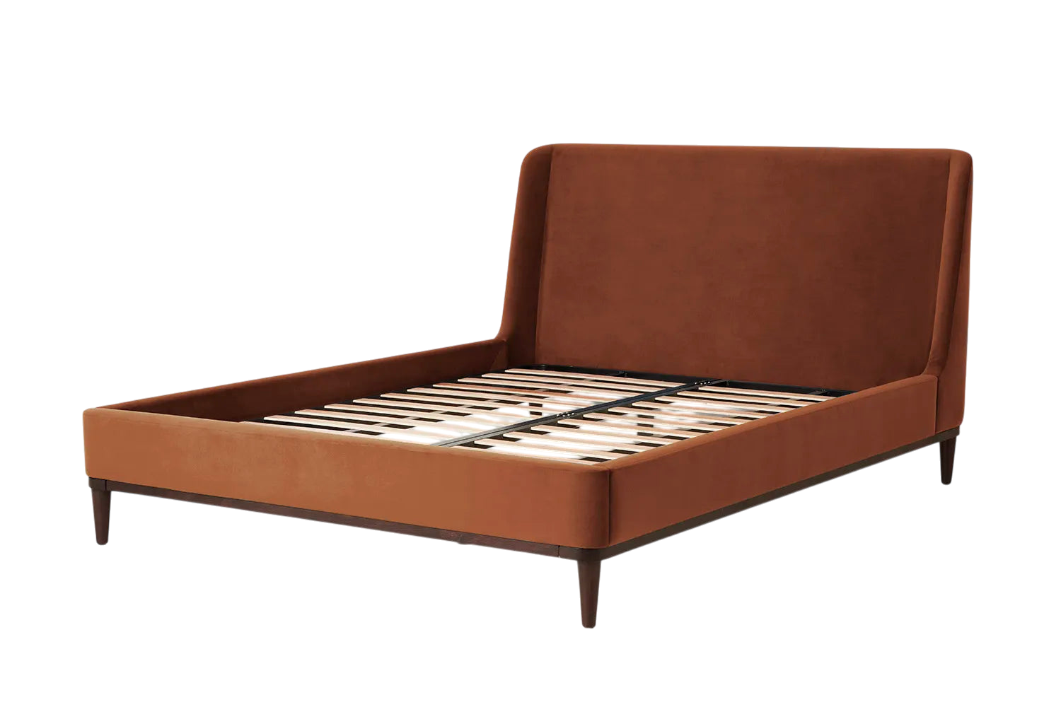 Ava King Bed Velvet Umber