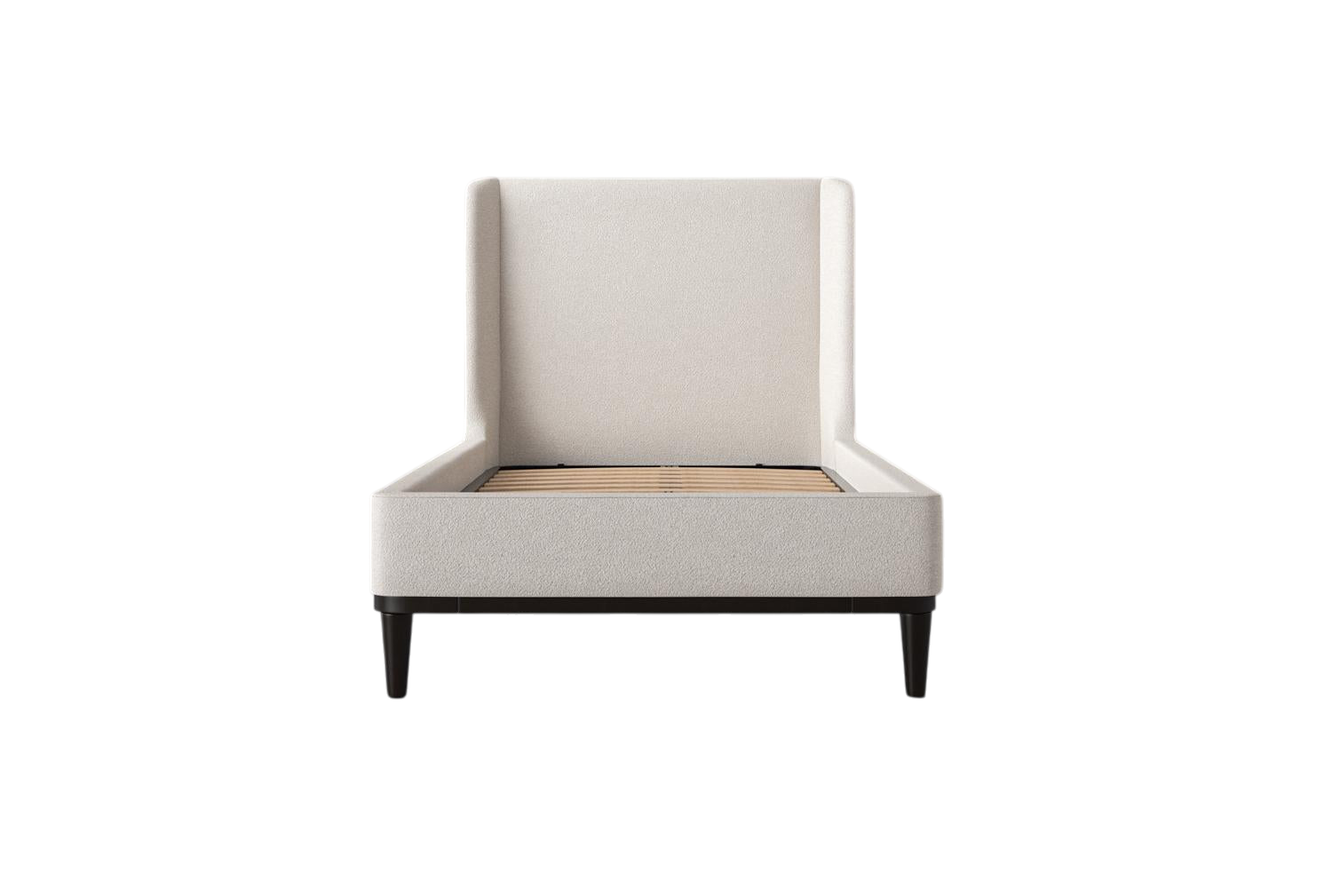 Ava Single Bed — Boucle Ivory