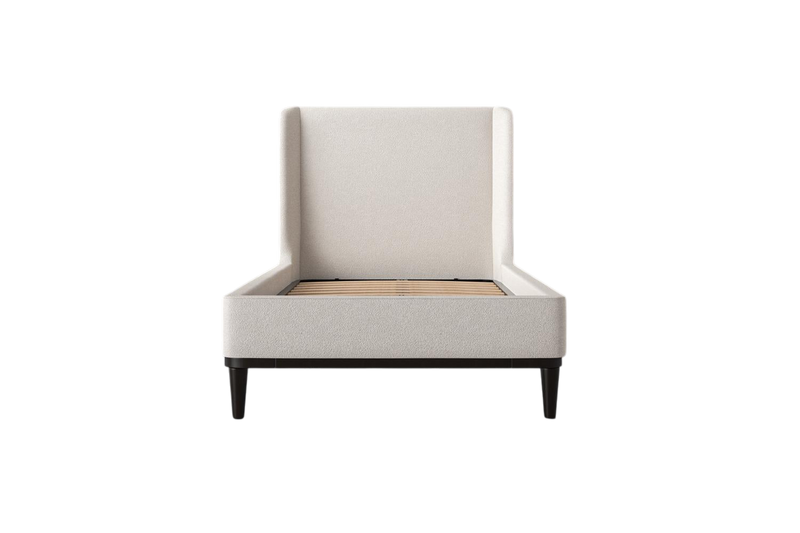 Ava Single Bed — Boucle Ivory