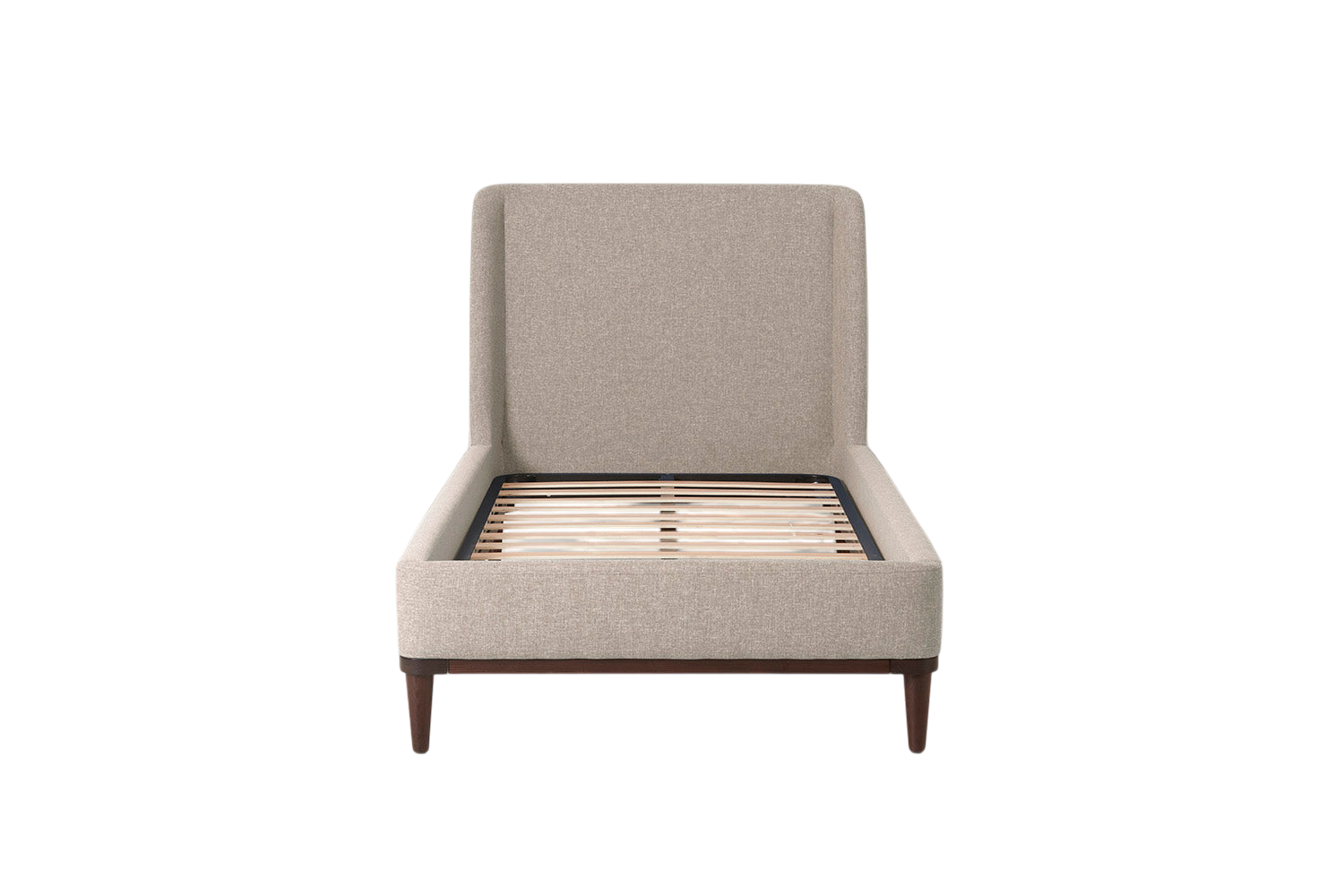 Ava Single Bed — Linen Pumice