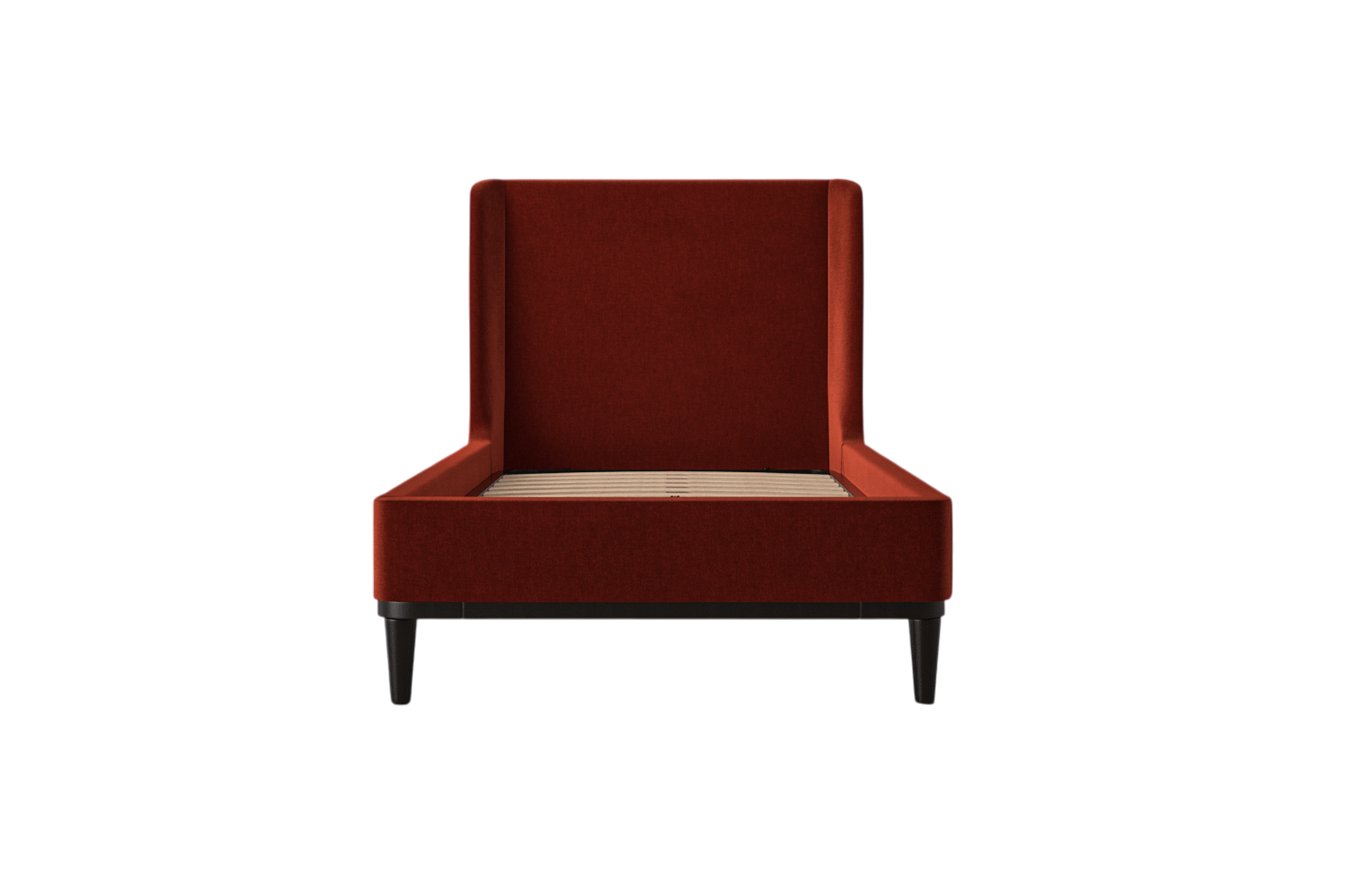 Ava Single Bed — Mottled Velvet Harissa