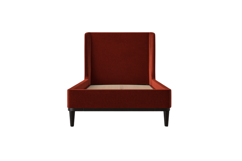 Ava Single Bed — Mottled Velvet Harissa